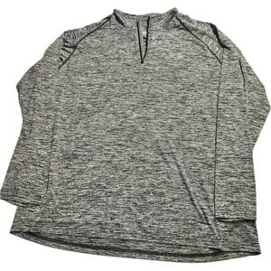 Under Armour Shirt Men's 2XL Gray Pullover 1/4 Zip HeatGear‎ Workout Athletic